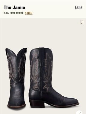 Tecova The Jamie Women’s Black Western Boots. Midnight Cowhide size 9B. NIB